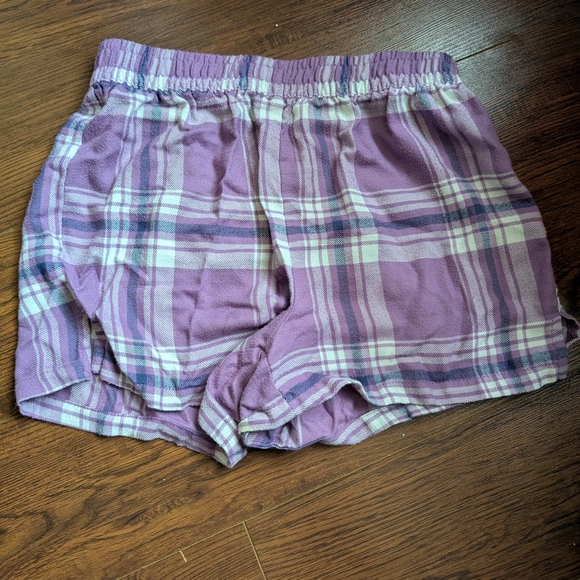 Plaid Purple Women's Shorts - Picture 2 of 2